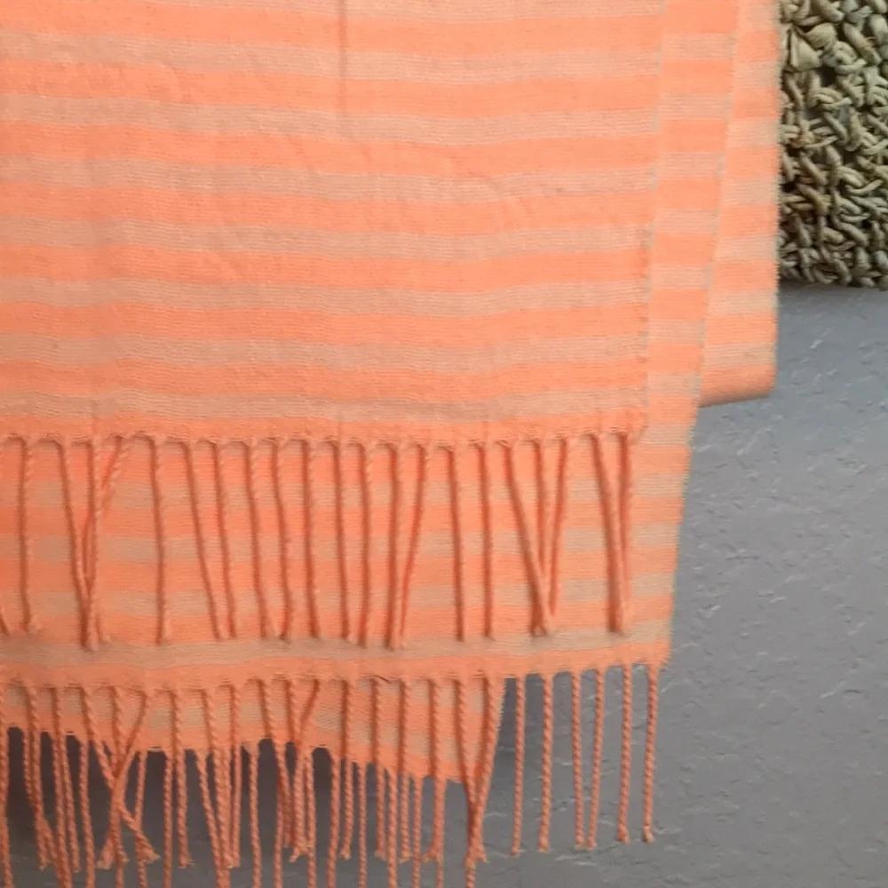 Nordstrom Scarf or Wrap Warm Peach Stripe